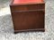 Pedestal Desk with Red Leather Top & Brass Handles, Image 7