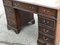 Pedestal Desk with Tan Leather Top. 5