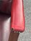 Roter Gainsborough Armlehnstuhl aus Leder mit Knöpfen 5