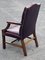 Red Leather Buttoned Back Gainsborough Armchair, Image 7