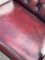 Roter Gainsborough Armlehnstuhl aus Leder mit Knöpfen 4
