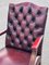 Red Leather Buttoned Back Gainsborough Armchair, Image 2