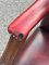 Roter Gainsborough Armlehnstuhl aus Leder mit Knöpfen 6