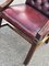 Red Leather Buttoned Back Gainsborough Armchair 3