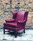 Vintage Red Library Armchair 3