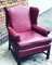Vintage Red Library Armchair 6
