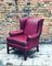 Vintage Red Library Armchair, Image 4