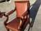 Regency Mahogany Reading Chair with Tan Leather 11