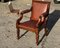 Regency Mahogany Reading Chair with Tan Leather 1