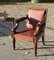 Regency Mahogany Reading Chair with Tan Leather 2