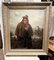 Van Beaver, Victorian Man Lighting a Pipe, 1800s, Oil on Canvas, Framed 1