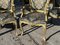 Gilt Wooden and Upholstered Armchairs., Set of 6 7