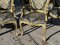 Gilt Wooden and Upholstered Armchairs., Set of 6, Image 7