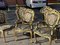 Gilt Wooden and Upholstered Armchairs., Set of 6 6