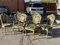 Gilt Wooden and Upholstered Armchairs., Set of 6, Image 2