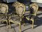 Gilt Wooden and Upholstered Armchairs., Set of 6, Image 3