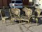 Gilt Wooden and Upholstered Armchairs., Set of 6 4