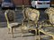 Gilt Wooden and Upholstered Armchairs., Set of 6 5