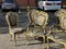 Gilt Wooden and Upholstered Armchairs., Set of 6, Image 5