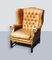 Country House Library Armchair in Tan Leather 2