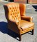 Country House Library Armchair in Tan Leather, Image 5