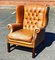 Country House Library Armchair in Tan Leather 4