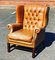 Country House Library Armchair in Tan Leather, Image 4