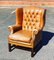 Country House Library Armchair in Tan Leather 3
