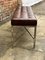Tan Leather Stool with Chrome Legs 4