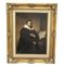 J Gaston, Portrait of Don Gianni Cononico, Head of Catholic Church, Palermo, 20th Century, Oil on Board, Framed 1