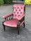 Victorian Armchair with Mahogany Frame, Buttoned Back Armchair 5