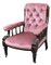 Victorian Armchair with Mahogany Frame, Buttoned Back Armchair 1