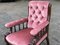 Victorian Armchair with Mahogany Frame, Buttoned Back Armchair 3