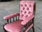 Victorian Armchair with Mahogany Frame, Buttoned Back Armchair, Image 3