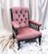Victorian Armchair in Mahogany Frame, Buttoned Back Armchair 2