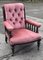 Victorian Armchair in Mahogany Frame, Buttoned Back Armchair 1