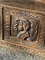 Armario de pared esquinero victoriano de roble con figura tallada, Imagen 5