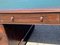 Victorian Double Sided Mahogany Partners Pedestal Desk with Green Top 9