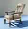Victorian Library Armchair with Mahogany Frame on Brass Castors, Image 1
