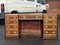 Victorian Mahogany & Brass Bound Campaign Desk, Image 6