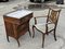 Viktorianischer Schreibtisch und Stuhl aus Palisander von Davenport, 2er Set 9
