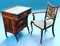 Viktorianischer Schreibtisch und Stuhl aus Palisander von Davenport, 2er Set 1