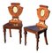 Victorian Shield Back Hall Chairs in Mahogany, Set of 2 1