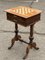 Victorian Chess Table in Walnut with Fitted Birds Eye Maple, Image 1