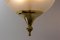 French Brass and Glass Ceiling Lamp, 1960 8