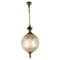 French Brass and Glass Ceiling Lamp, 1960 3