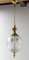 French Brass and Glass Ceiling Lamp, 1960 1