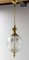 French Brass and Glass Ceiling Lamp, 1960, Image 1