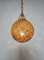French String and Wicker Ceiling Lamp, 1970 2