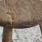 Rustic Round Elm Top A Stool, 1950s 4